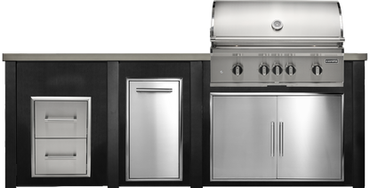 Haven Outdoor 8' Kitchen Island w/ 2 Drawer Cabinet (Right-Side Grill)
