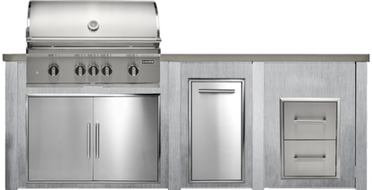 Haven Outdoor 8' Kitchen Island w/ 2 Drawer Cabinet