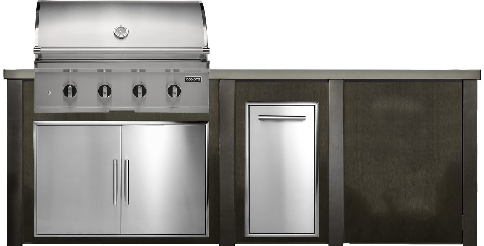 Haven Outdoor 8' Kitchen Island w/ Plain Panel