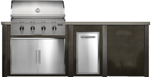 Haven Outdoor 8' Kitchen Island w/ Plain Panel