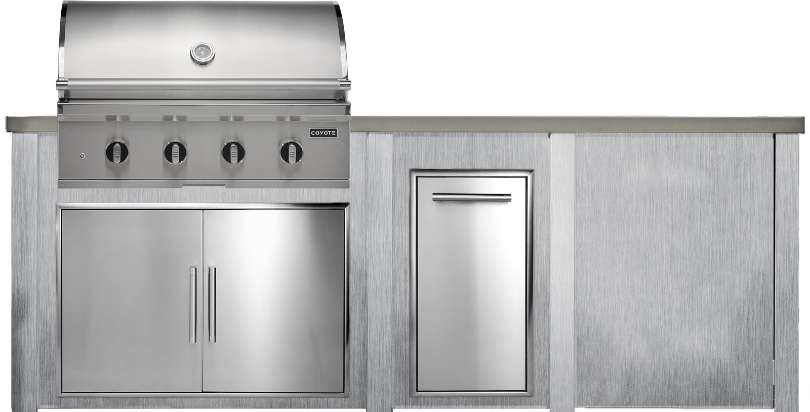 Haven Outdoor 8' Kitchen Island w/ Plain Panel