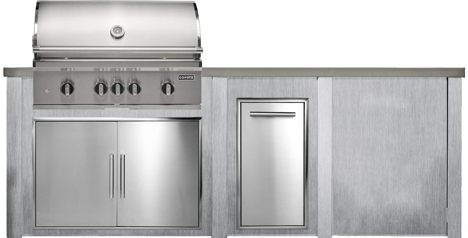 Haven Outdoor 8' Kitchen Island w/ Plain Panel