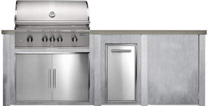 Haven Outdoor 8' Kitchen Island w/ Plain Panel