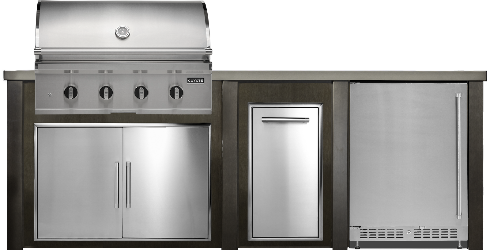 Haven Outdoor 8' Kitchen Island w/ 24" Refrigerator