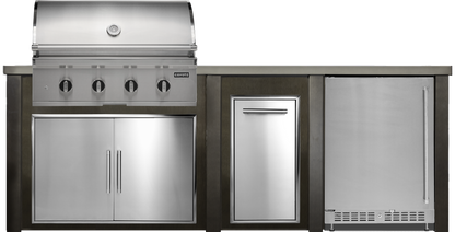Haven Outdoor 8' Kitchen Island w/ 24" Refrigerator