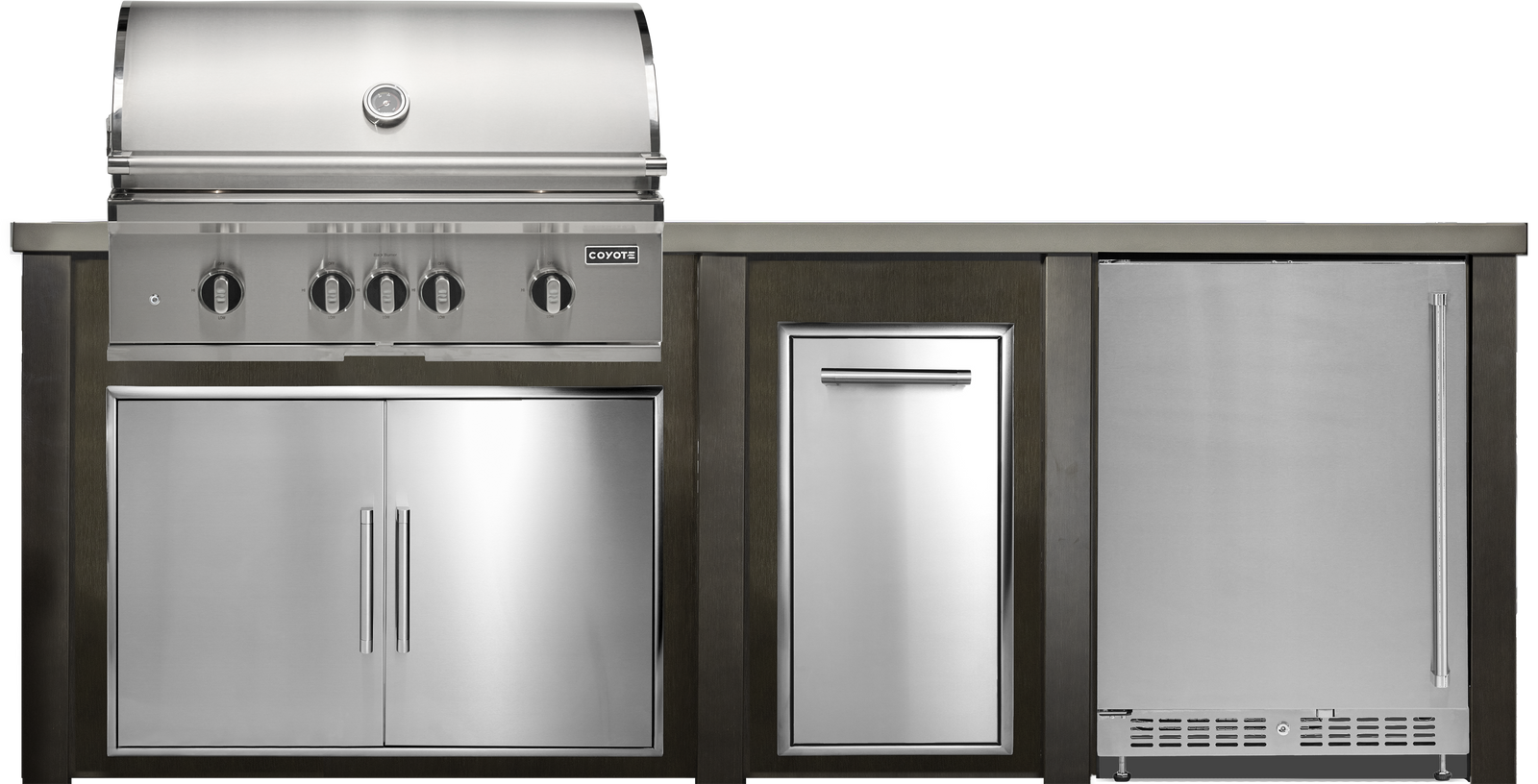 Haven Outdoor 8' Kitchen Island w/ 24" Refrigerator