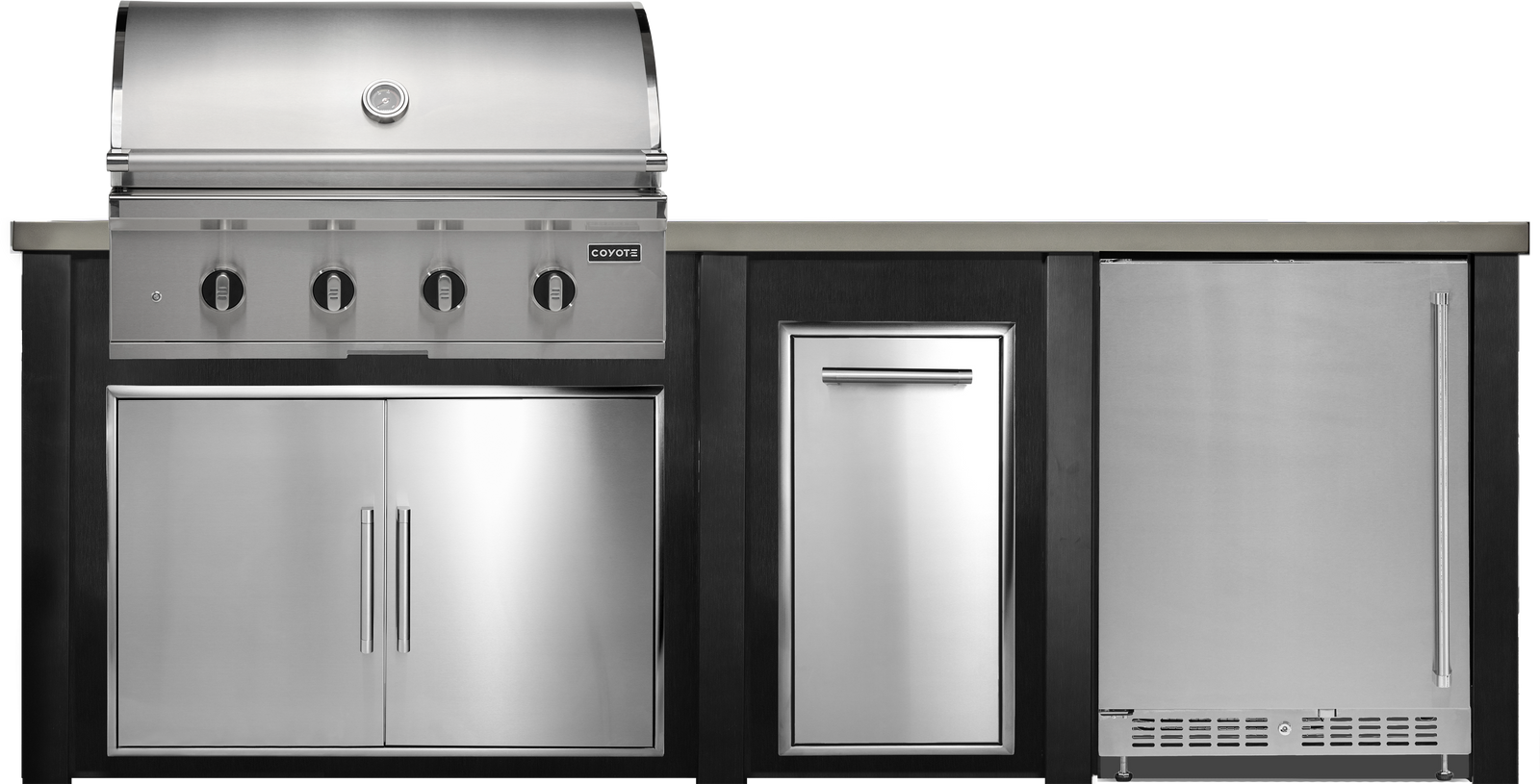 Haven Outdoor 8' Kitchen Island w/ 24" Refrigerator
