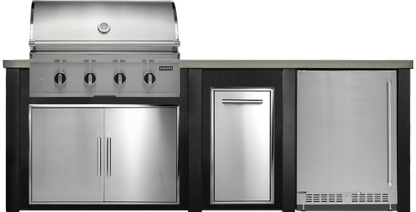 Haven Outdoor 8' Kitchen Island w/ 24" Refrigerator