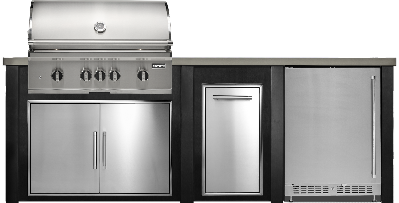 Haven Outdoor 8' Kitchen Island w/ 24" Refrigerator