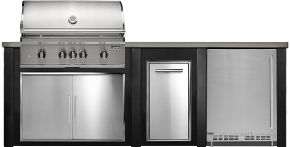 Haven Outdoor 8' Kitchen Island w/ 24" Refrigerator