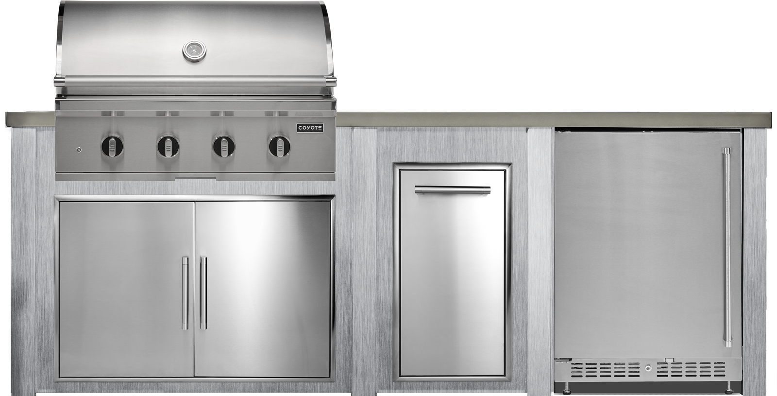 Haven Outdoor 8' Kitchen Island w/ 24" Refrigerator