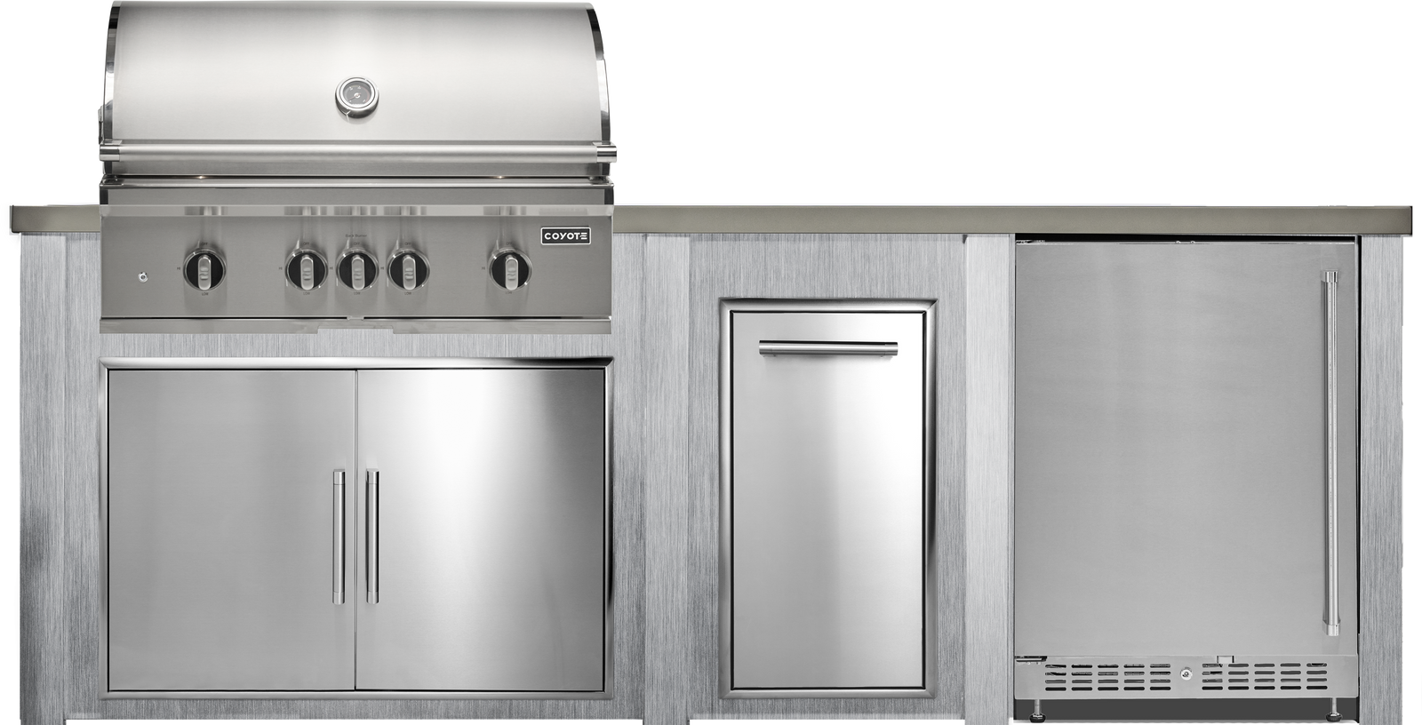 Haven Outdoor 8' Kitchen Island w/ 24" Refrigerator