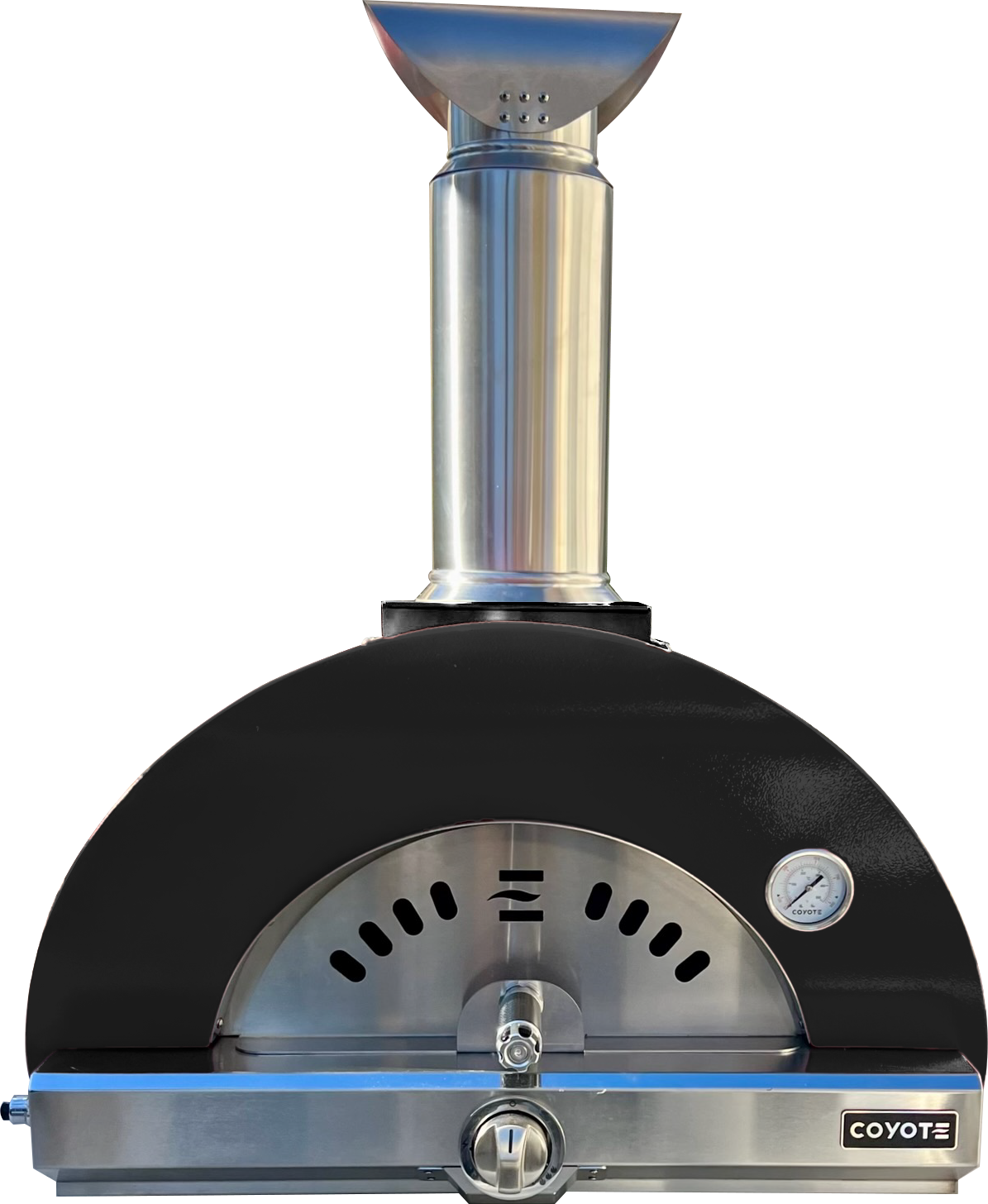 Coyote 30" Hybrid Multi-Fuel Outdoor Pizza Oven – Matte Black