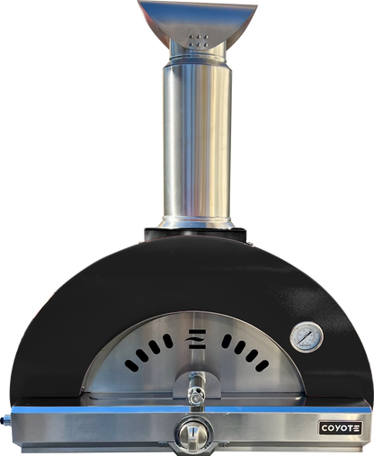 Coyote 30" Hybrid Multi-Fuel Outdoor Pizza Oven – Matte Black