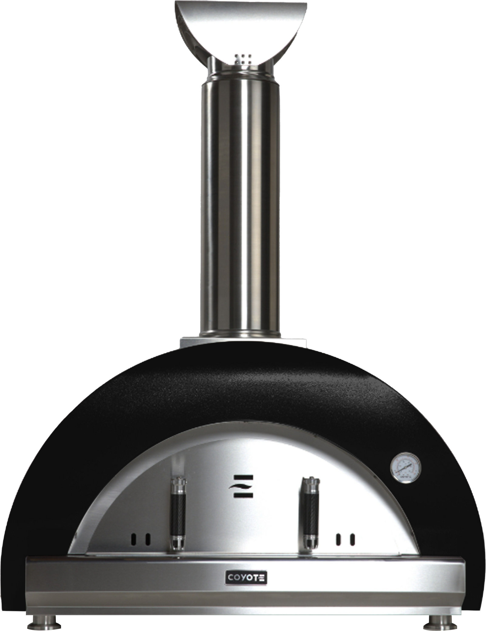 Coyote 40" Wood-Fired Outdoor Pizza Oven – Matte Black