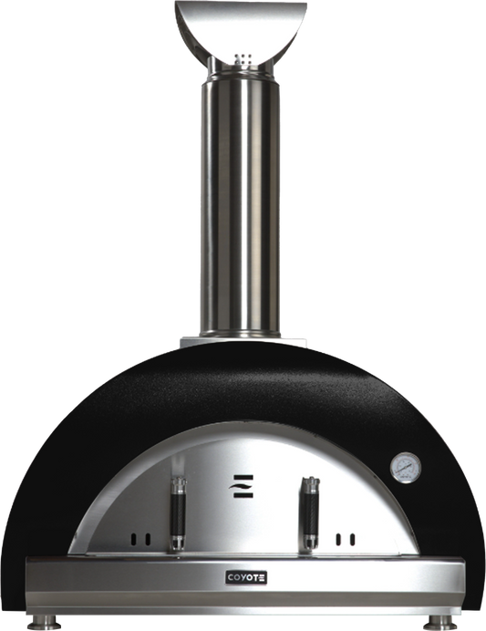 Coyote 40" Wood-Fired Outdoor Pizza Oven – Matte Black