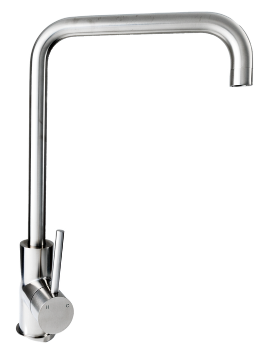 Cameo Square Spout Kitchen Faucet (Stainless Steel)