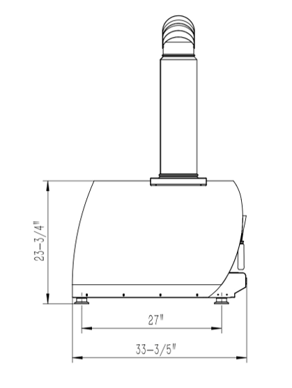 Coyote 40" Wood-Fired Outdoor Pizza Oven – Matte Black