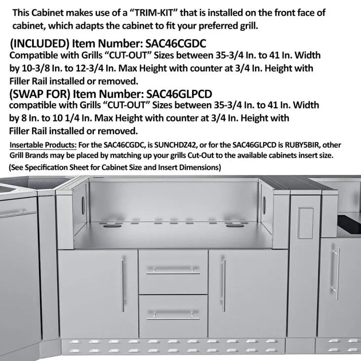Sunstone Big-Texan 21' Cabinet Frame & Kit (No Appliances)