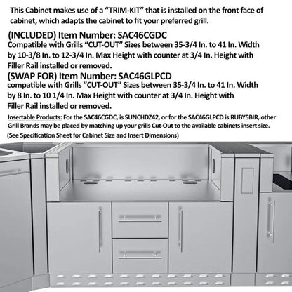 Sunstone Big-Texan 21' Cabinet Frame & Kit (No Appliances)