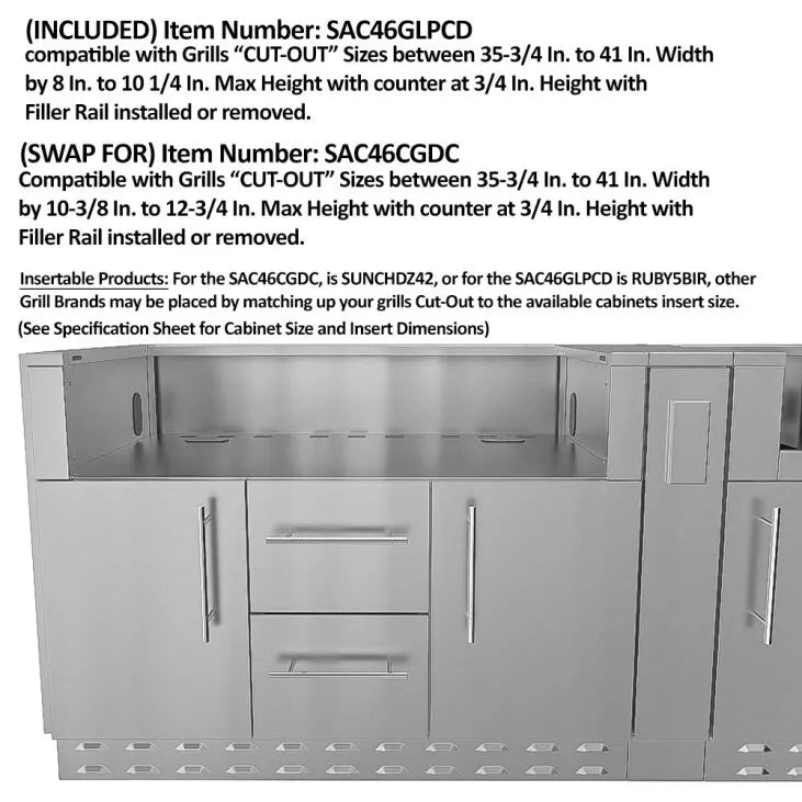 Sunstone Hill Country 13'6" Cabinet Frame & Kit (No Appliances)