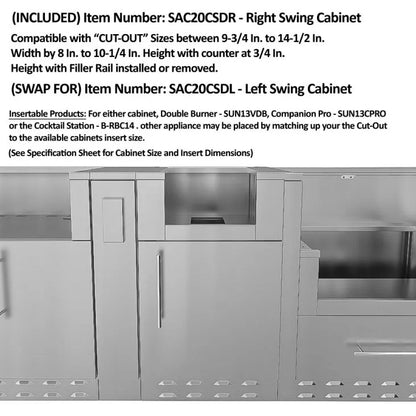 Sunstone Galley 10'8" Cabinet Frame & Kit (No Appliances)