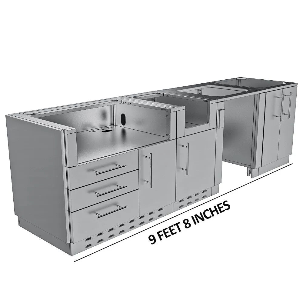 Sunstone Houston 9'8" Cabinet Frame & Kit (No Appliances)
