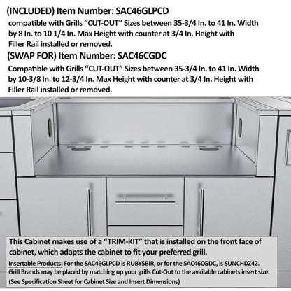 Sunstone Dallas 14' Cabinet Frame & Kit (No Appliances)