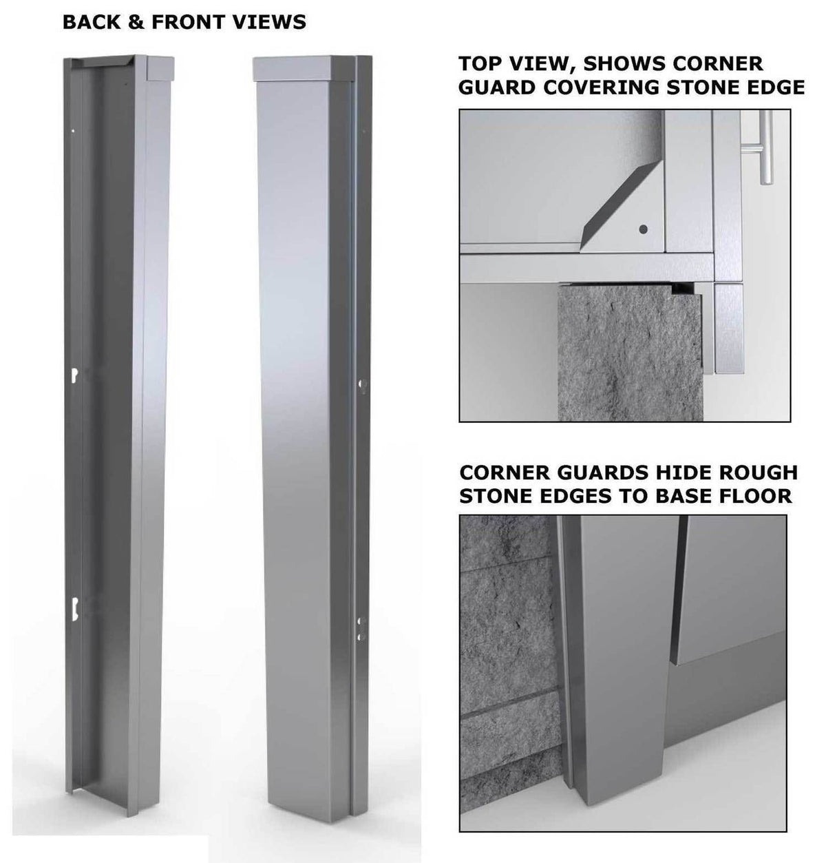 Sunstone 3" End Corner Guard Panel, Left Side
