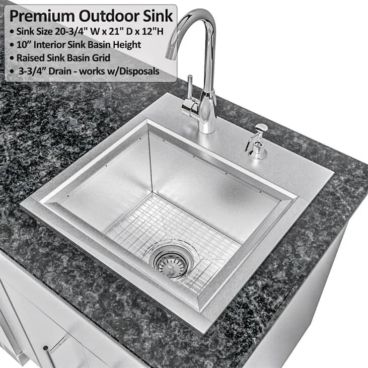 Sunstone Houston 9′8″ Outdoor Kitchen Island Package