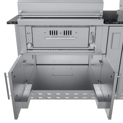 Sunstone Alamo 10′ Hybrid Grill Outdoor Kitchen Island Package with Hybrid Grill