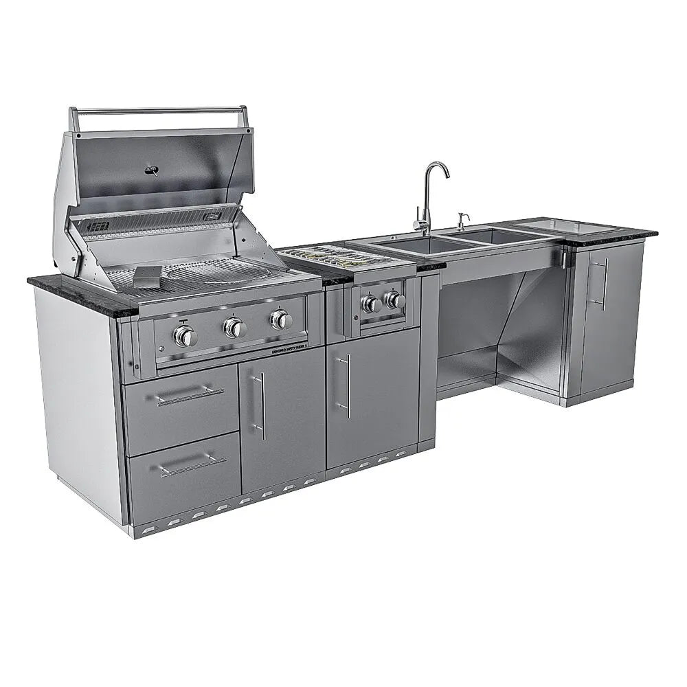 Sunstone Summit ADA-Compliant 10′ Outdoor Kitchen Island Package