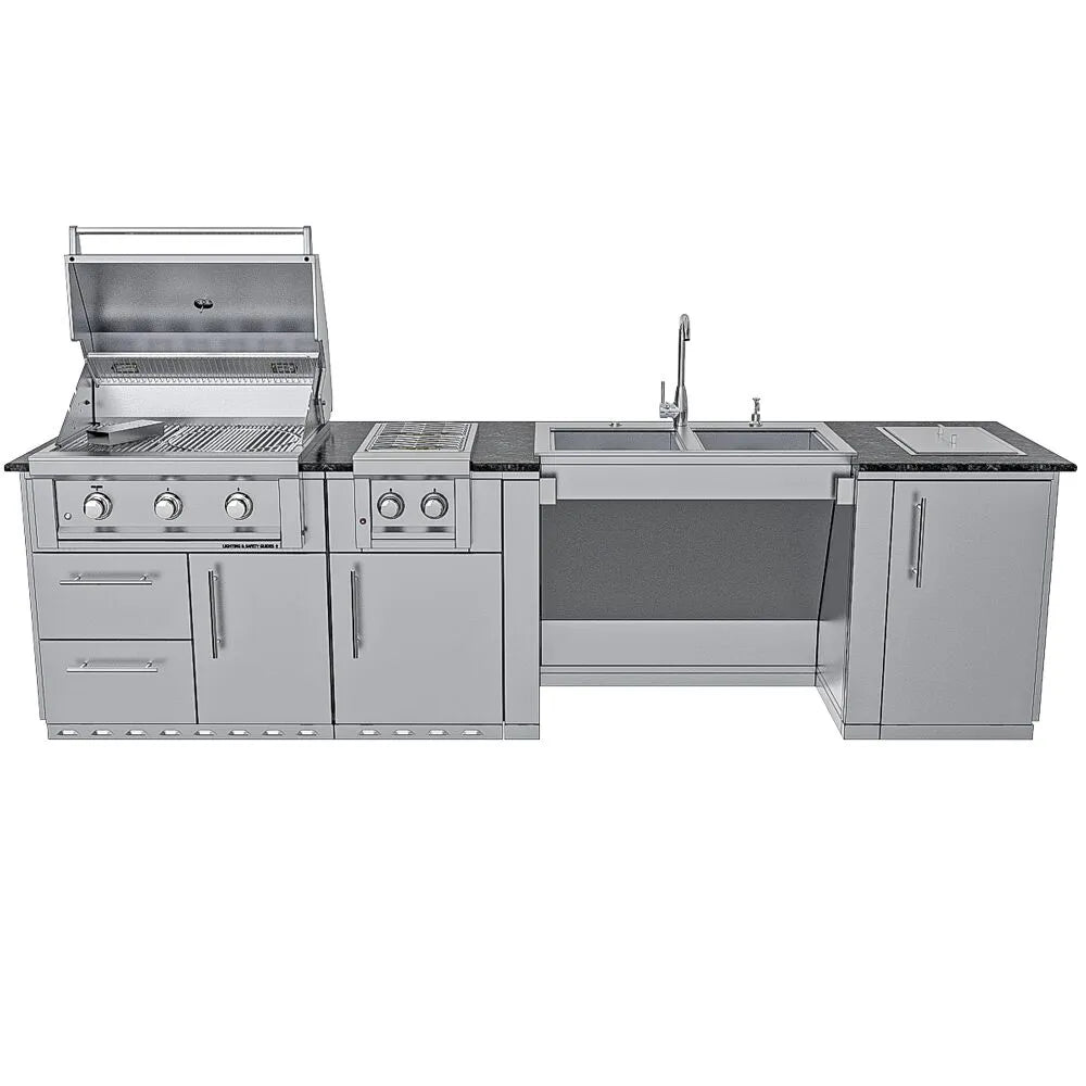 Sunstone Summit ADA-Compliant 10′ Outdoor Kitchen Island Package