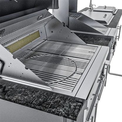 Sunstone Alamo 10′ Hybrid Grill Outdoor Kitchen Island Package with Hybrid Grill