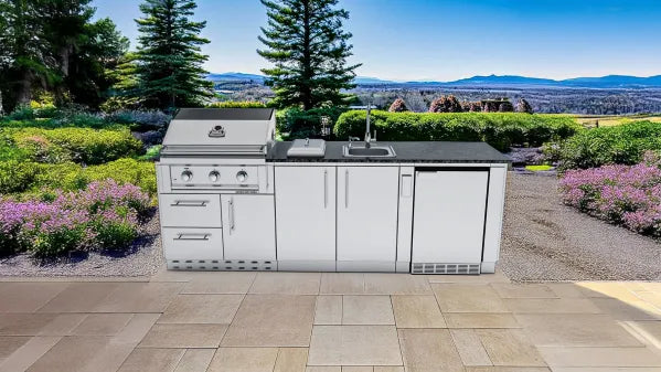 Sunstone Bayou 8.6′ Outdoor Kitchen Island Package