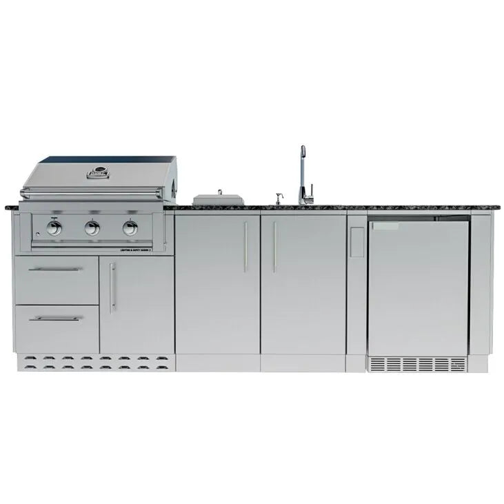 Sunstone Bayou 8.6′ Outdoor Kitchen Island Package