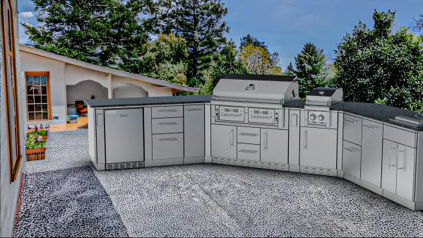 Sunstone Big-Texan 21′ Outdoor Kitchen Island Package