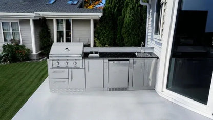 Sunstone Brazos 9′ Outdoor Kitchen Island Package