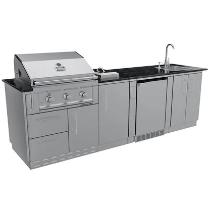 Sunstone Brazos 9′ Outdoor Kitchen Island Package