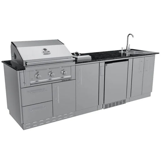 Sunstone Brazos 9′ Outdoor Kitchen Island Package