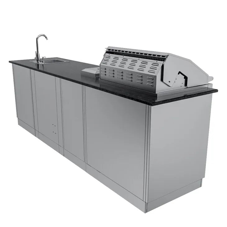 Sunstone Brazos 9′ Outdoor Kitchen Island Package