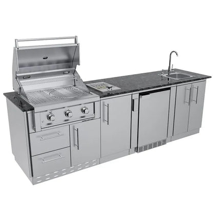 Sunstone Brazos 9′ Outdoor Kitchen Island Package