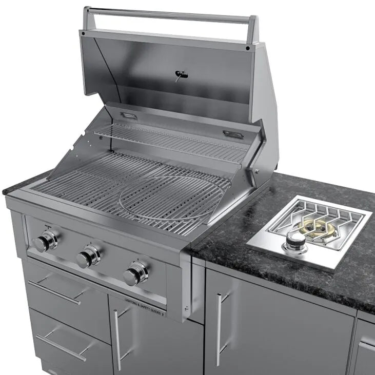 Sunstone Brazos 9′ Outdoor Kitchen Island Package