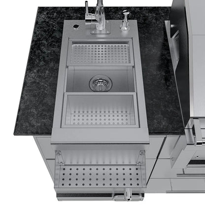 Sunstone Caprice 6.4′ Grill & Bar Sink Outdoor Island Package