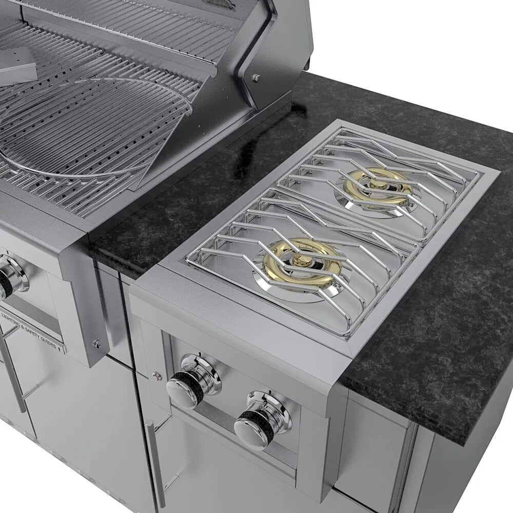 Sunstone Caprice 6.4′ Grill & Bar Sink Outdoor Island Package