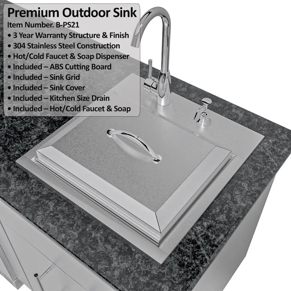 Sunstone Cypress 11.6′ Hybrid Pellet Outdoor Kitchen Island Package