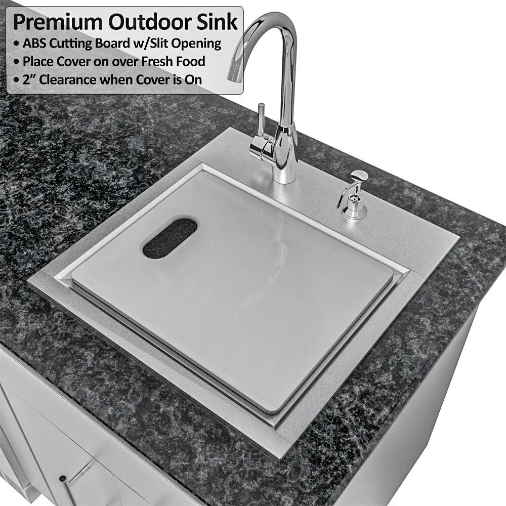 Sunstone Cypress 11.6′ Hybrid Pellet Outdoor Kitchen Island Package