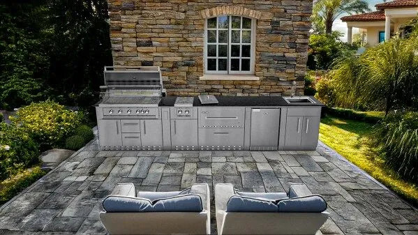 Sunstone French Quarter 13.7′ Outdoor Kitchen Island Package