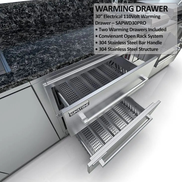 Sunstone Galley 10.8′ Clean & Prep Outdoor Kitchen Island Package