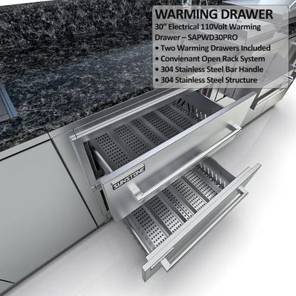 Sunstone Galley 10.8′ Clean & Prep Outdoor Kitchen Island Package
